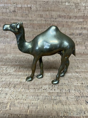 Antique brass camel figurine - camel,