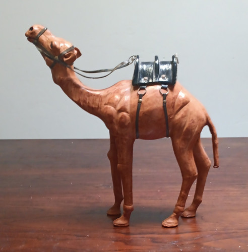 Leather camel figurine - camel,